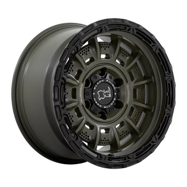 LEGION OLIVE DRAB GREEN W/ BLACK LIP 10x20 5/139,7 ET-18 CB78,1 60° - Alumiinivanteet - 312306 - 1