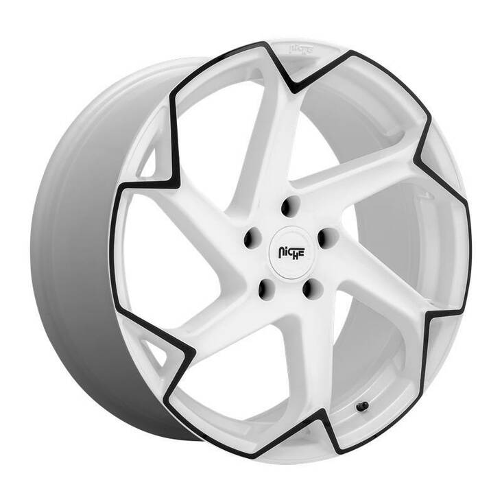 M257 FLASH GLOSS WHITE W/ BLACK 10,5x20 5/112 ET40 CB66.5 60° - Alumiinivanteet - 295146 - 1