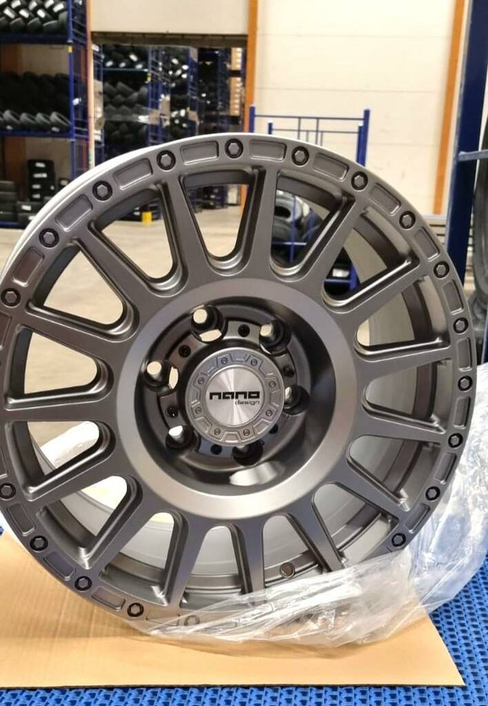 Nano 5877 Matt Grey 8x17 6/139,7 ET13 CB110,0 60° - Alumiinivanteet - 316576 - 1