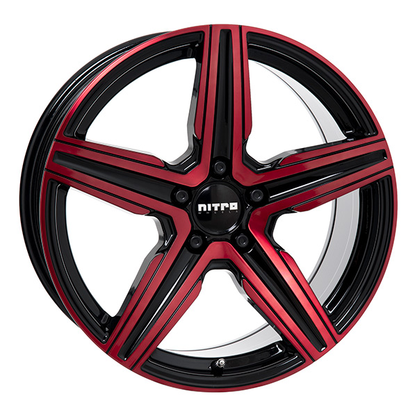 Nitro Spark G.Blk/Red 8x18 5-114,3 E35 C73,1 60 - Alumiinivanteet - 7332818098126 - 1