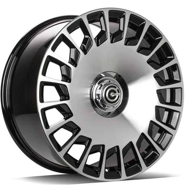 REBELLION Black Front Polished 9,5x20 5/112 ET45 CB66.5 60° - Alumiinivanteet - 333216 - 1