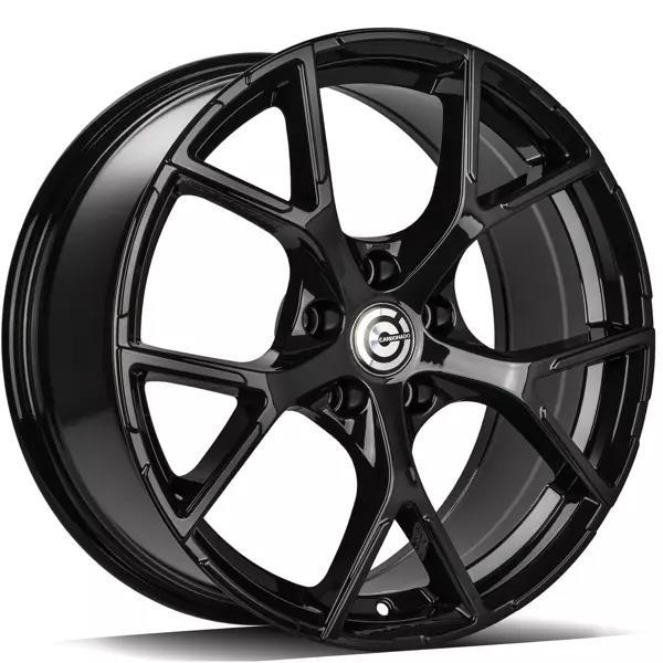 RIVER Black Glossy 8x18 5/112 ET35 CB66,5 60° - Alumiinivanteet - 323986 - 1