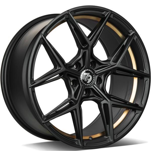 SCF-B Black Matt Gold Inner Lip 9x18 5/120 ET35 CB72,6 60° - Alumiinivanteet - 314436 - 1
