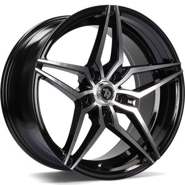 SV-A Black Front Polished 8x18 5/112 ET35 CB66.5 60° - Alumiinivanteet - 333626 - 1