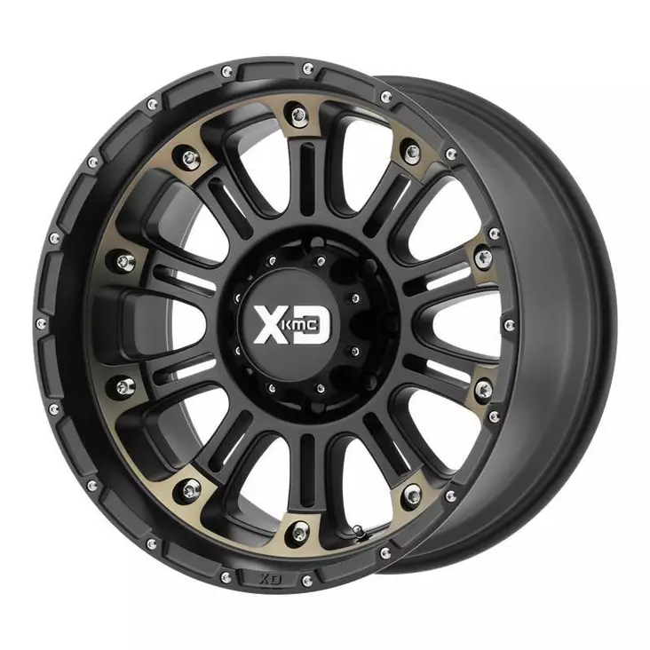 XD829 Satin Black Machined Dark Tint 10x20 8/180 ET-24 CB124,2 60° - Alumiinivanteet - 236356 - 1