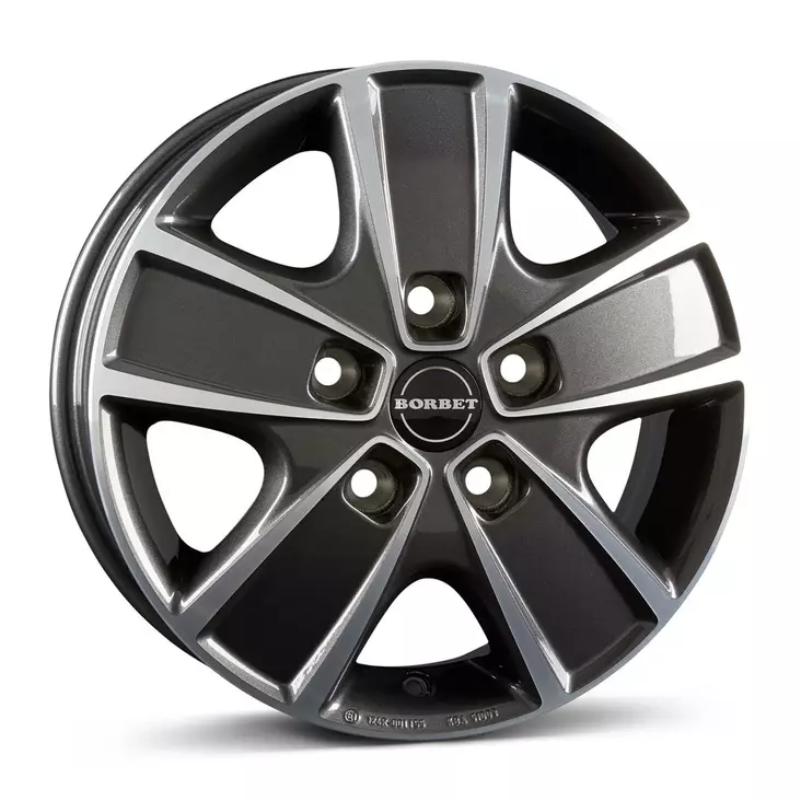 BORBET CWG mistral anthracite polished 6x16 5/130 ET68 CB78,1 60° - Alumiinivanteet - 340086 - 1