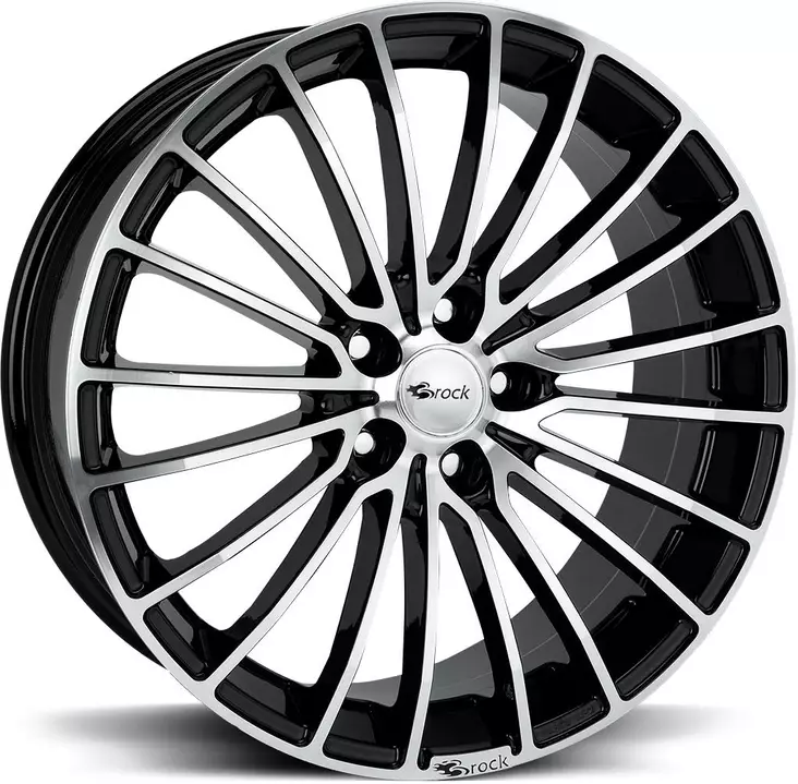 BROCK B24 Black Full Polish 8x18 5/112 ET45 CB66,6 60° - Alumiinivanteet - 356346 - 1