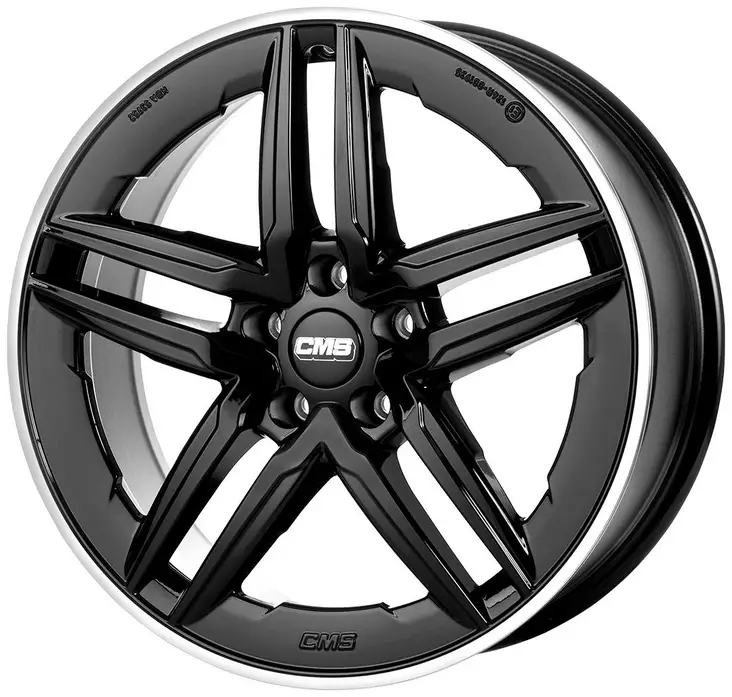 CMS C29-AERO Diamond Rim Black Gloss 8x19 5/112 ET30.5 CB66,5 (long bolt / MB cap) R14 - Alumiinivanteet - 346576 - 1