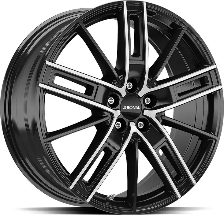 RONAL R67 Jet Black Front Cut 8x19 5/108 ET45 CB76,0 60° - Alumiinivanteet - 345386 - 1
