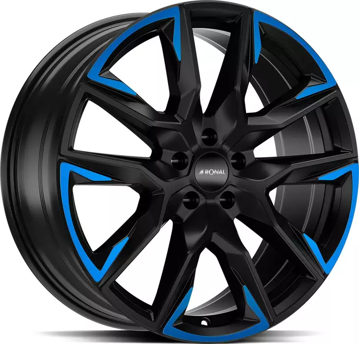 RONAL R71 Jet Black Matt Blue Tinted Mat 8,5x20 5/114,3 ET40 CB82.0 60° - Alumiinivanteet - 354866 - 1