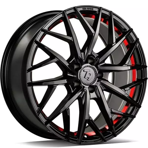 SSF-1 Black Glossy Red Inner Lip 8,5x19 5/112 ET45 CB66.6 60° - Alumiinivanteet - 373196 - 1