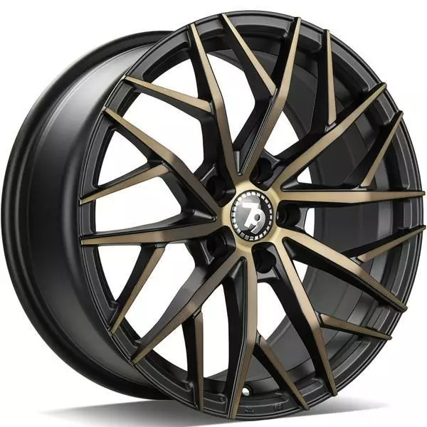 SV-C Black Glossy Gold Front 8,5x19 5/114,3 ET40 CB73.1 60° - Alumiinivanteet - 350546 - 1