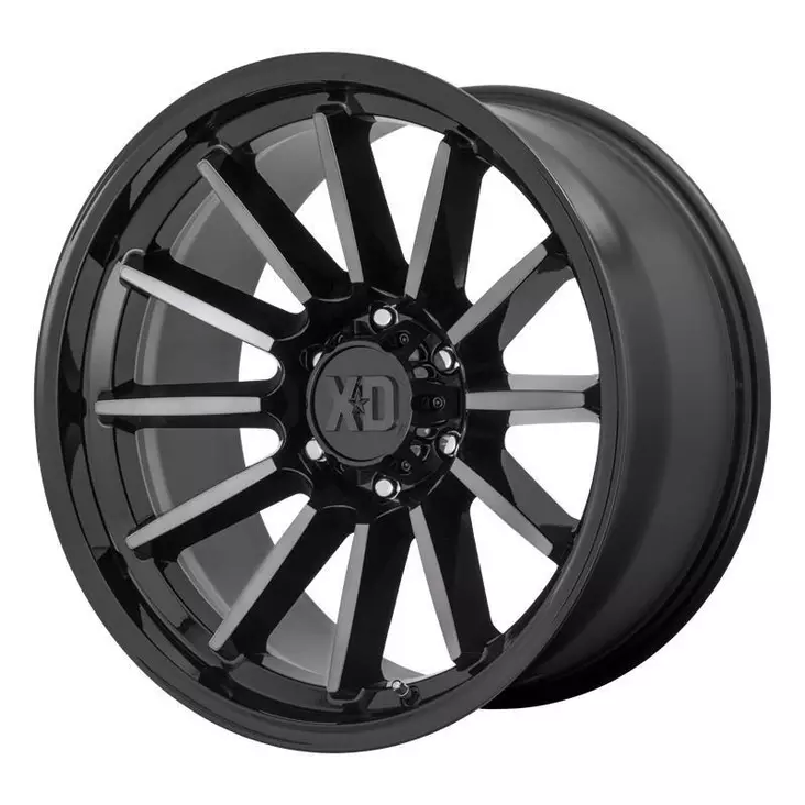 XD855 LUXE GLOSS BLACK MACHINED W/ GRAY TINT 9x20 6/139,7 ET18 CB106,1 60° - Alumiinivanteet - 359946 - 1