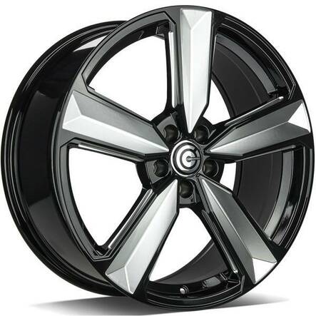 Blast Black front polished edges polished 8,5x20 5/112 ET30 CB66.5 60° - Alumiinivanteet - 314327 - 1