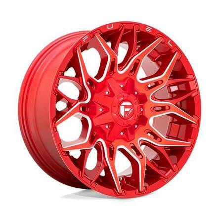 D771 TWITCH CANDY RED MILLED 12x22 8/165,1 ET-44 CB125.2 60° - Alumiinivanteet - 298577 - 1
