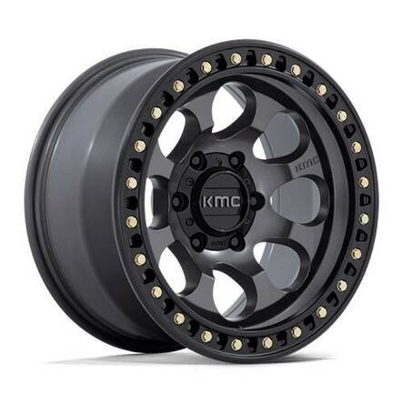 KM550 RIOT SBL ANTHRACITE W/ SATIN BLACK LIP 9x17 5/127 ET-12 CB71.5 60° - Alumiinivanteet - 327067 - 1