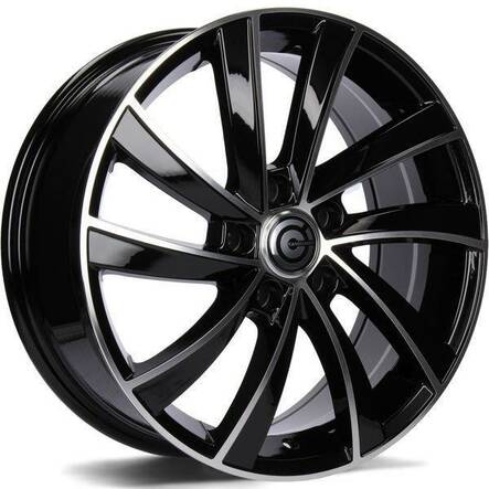 Prague Black Front Polished 7x17 5/112 ET43 CB57.1 60° - Alumiinivanteet - 313577 - 1