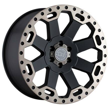 WARLORD MATTE BLACK W/ MACHINED DARK TINT 9x17 8/170 ET12 CB125,1 60° - Alumiinivanteet - 331477 - 1