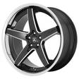 AB31 Gloss Black Milled With Chrome Lip 10,5x20 5/114,3 ET38 CB72,6 60° - Alumiinivanteet - 268207 - 1