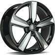 Blast Black front polished edges polished 8,5x20 5/112 ET30 CB66.5 60° - Alumiinivanteet - 314327 - 1
