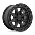 KM548 CHASE SATIN BLACK W/ GLOSS BLACK LIP 9x20 8/170 ET0 CB125,1 60° - Alumiinivanteet - 331787 - 1