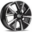 MONTPELLIER Black Front Polished 7x17 5/108 ET45 CB67.1 60° - Alumiinivanteet - 323987 - 2