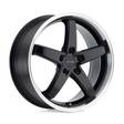 P1B GLOSS BLACK W/ MACHINED CUT LIP 8x18 5/112 ET32 CB72,1 60° - Alumiinivanteet - 332117 - 1