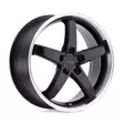 P1B GLOSS BLACK W/ MACHINED CUT LIP 8x19 5/120 ET35 CB76,1 60° - Alumiinivanteet - 339137 - 1
