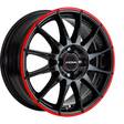 RONAL R54 MCR Jet Black Red Rim 6,5x15 5/100 ET35 CB68,0 60° - Alumiinivanteet - 335387 - 1