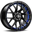 SCF-G Black glossy blue inner lip 7x15 4/100 ET35 CB67,1 60° - Alumiinivanteet - 314457 - 1
