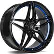 SV-A Black glossy blue inner lip 7,5x17 5/108 ET42 CB67,1 60° - Alumiinivanteet - 317567 - 1