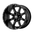 MO970 Gloss Black With Milled Lip 9x18 8/170 ET18 CB125.5 60° - Alumiinivanteet - 242187 - 1