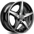 Crow Black Front Polished 5,5x13 4/100/98 ET30 CB67.1 60° - Alumiinivanteet - 356377 - 1