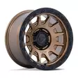 FC884 FORTRESS MATTE BRONZE W GLOSS BLACK LIP 9x17 5/127 ET-12 CB71.5 60° - Alumiinivanteet - 358657 - 1