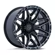 FC885 INJECTOR GLOSS BLACK MACHINED FACE W/ DARK T 9x20 8/170 ET1 CB125.1 60° - Alumiinivanteet - 358227 - 1