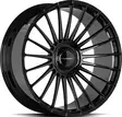 VOSSEN HF8 Gloss Black 10x24 5x108 ET26 CB63.4 60° 1135 kg - Alumiinivanteet - 355747 - 1