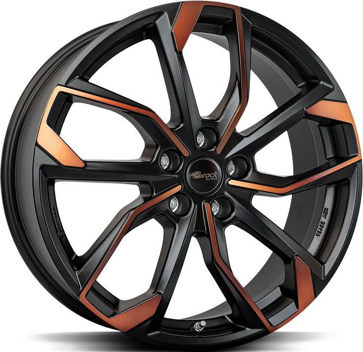 BROCK RC34 Black Orange Matt 8x18 5/112 ET40 CB57.1 R12 - Alumiinivanteet - 310447 - 1