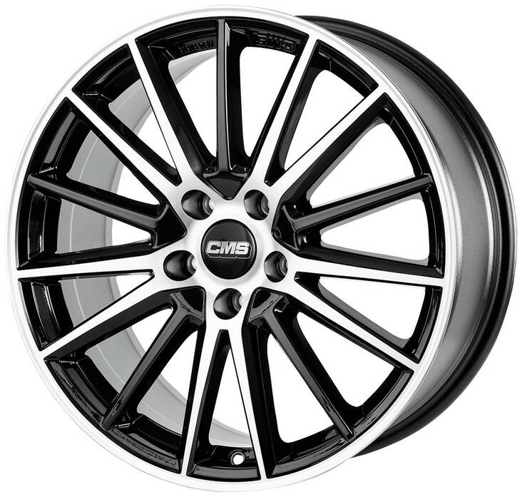 CMS C23 Diamond Black Gloss 8x19 5/112 ET50 CB57,1 R13 - Alumiinivanteet - 303127 - 1