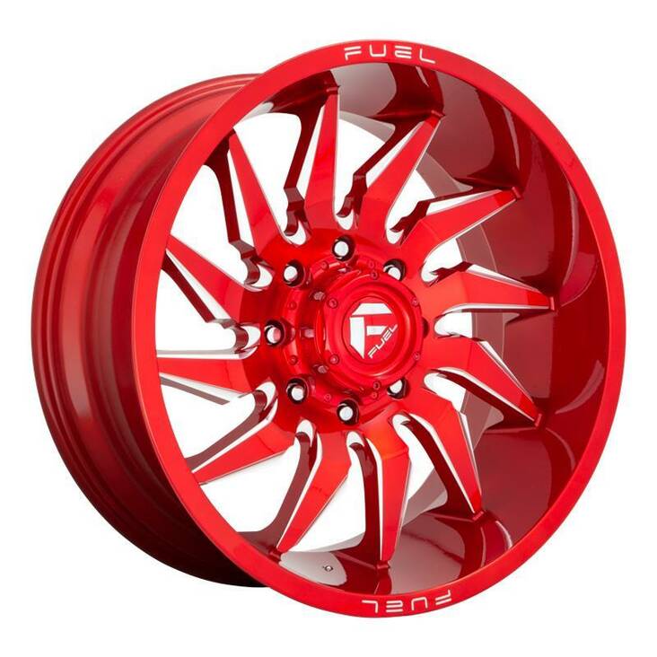 D745 SABER CANDY RED MILLED 12x24 6/139,7 ET-44 CB106,1 60° - Alumiinivanteet - 280847 - 1