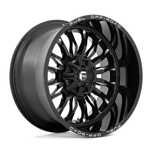 D795 ARC GLOSS BLACK MILLED 12x22 6/135/139,7 ET-44 CB106.1 60° - Alumiinivanteet - 301257 - 1