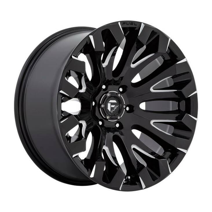 D828 QUAKE GLOSS BLACK MILLED 9x18 6/139,7 ET1 CB106,1 60° - Alumiinivanteet - 328147 - 1