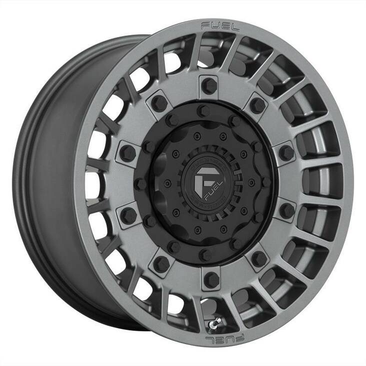 FC726 Matte Anthracite And Black 9x17 6/135/139,7 ET-12 CB106,1 60° - Alumiinivanteet - 271227 - 1
