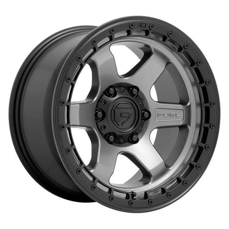 FC752 Matte Gunmetal With Black Ring 9x17 6/139,7 ET1 CB106,1 60° - Alumiinivanteet - 281277 - 1