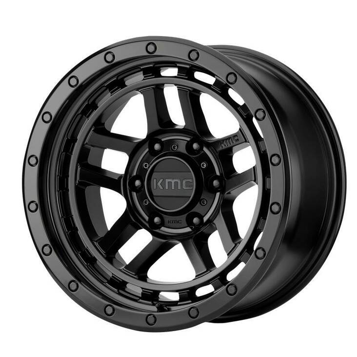 KM540 Satin Black 8,5x17 5/127 ET18 CB71.5 60° - Alumiinivanteet - 259787 - 1