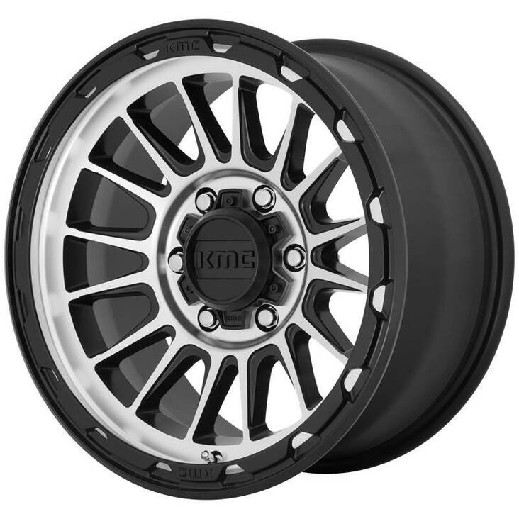 KM542 Satin Black Machined 7x16 5/110 ET30 CB72.6 60° - Alumiinivanteet - 277967 - 1