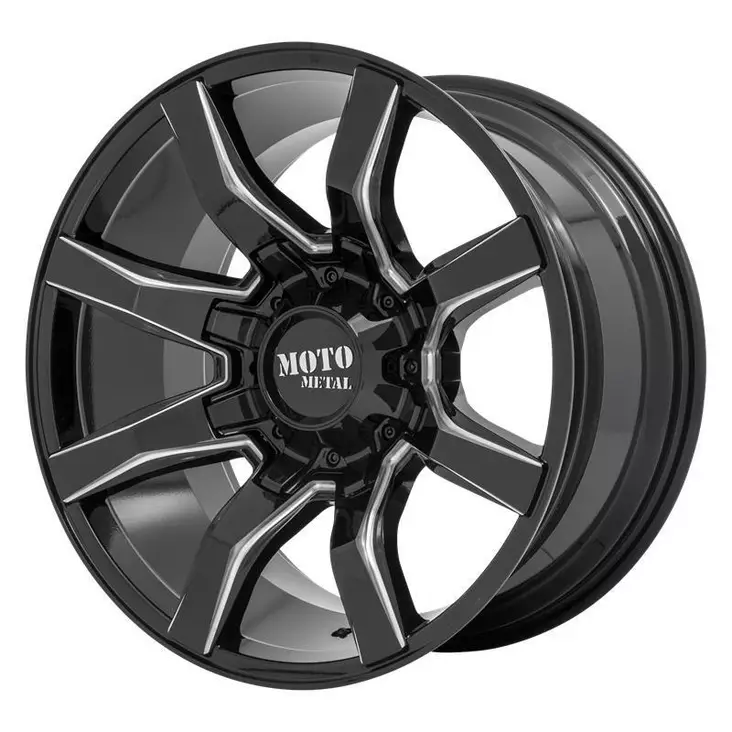 MO804 SPIDER GLOSS BLACK MILLED 9x20 6/135/139,7 ET0 CB106,1 60° - Alumiinivanteet - 339187 - 1