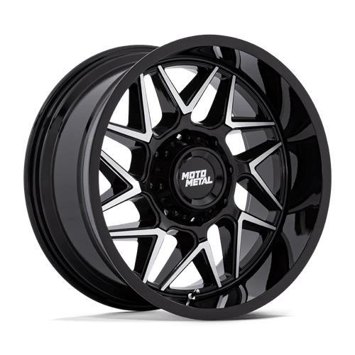 MO812 TURBINE GLOSS BLACK W/ MACHINED FACE 10x20 8/180 ET-18 CB124.2 60° - Alumiinivanteet - 333257 - 1