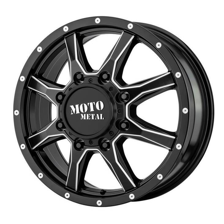 MO995 Satin Black Milled - Front 8,25x20 8/210 ET127 CB154,3 60° - Alumiinivanteet - 239237 - 1