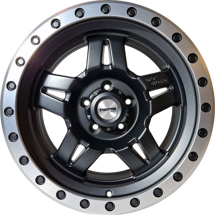Nano 5942 Matt Black polished 8,5x17 5/120 ET0 CB65,1 ERÄ 60° - Alumiinivanteet - 316607 - 1