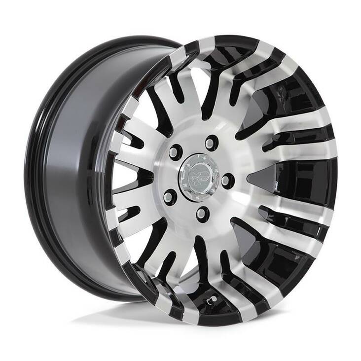 PA01 RAVEN GLOSS BLACK MACHINED 8x17 6/139,7 ET0 CB106,1 60° - Alumiinivanteet - 328117 - 1